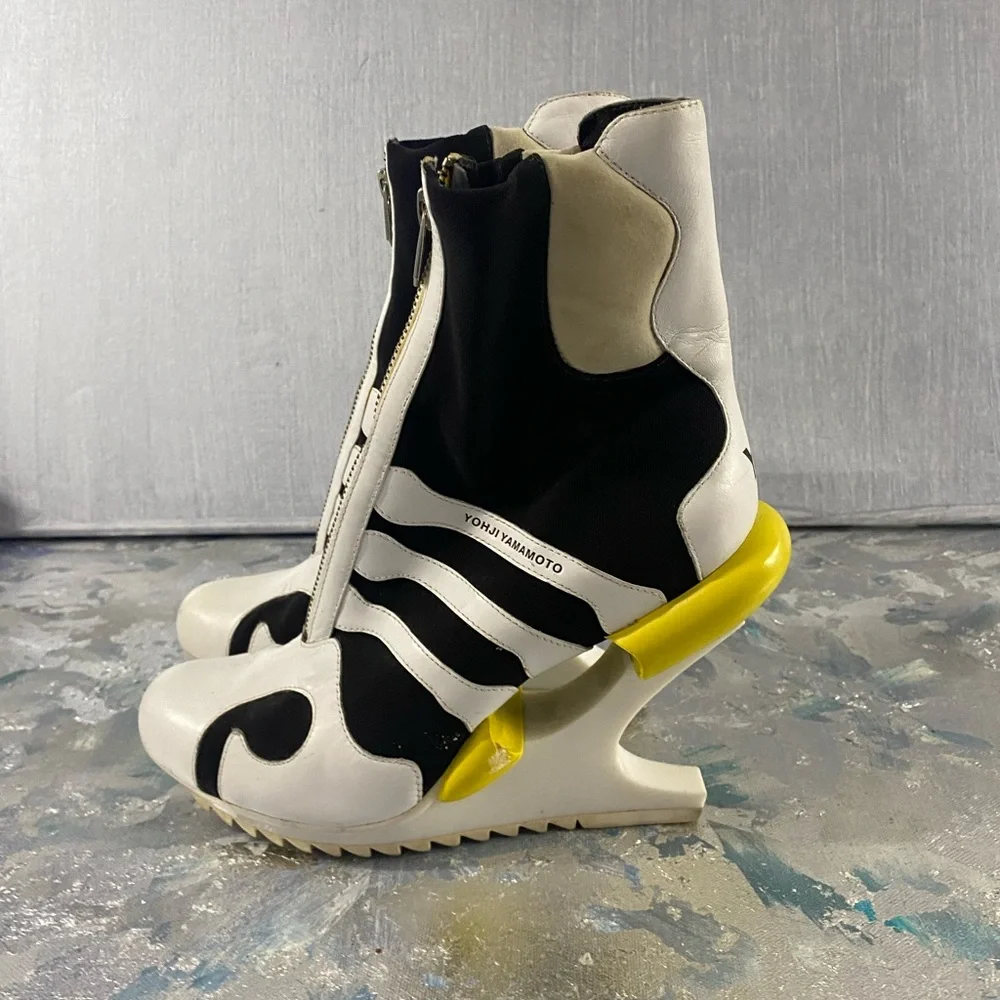 adidas gazelle silver green womens Adidas x Yohji Yamamoto Y-3 Super Zip Black Sneakers – Blogger Armoire main image 0